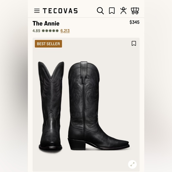 TECOVAS ANNIE BOOT IN BLACK - Picture 5 of 7